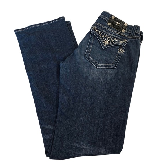 Miss Me Other - Miss Me Dark Blue Bootcut Jeans long